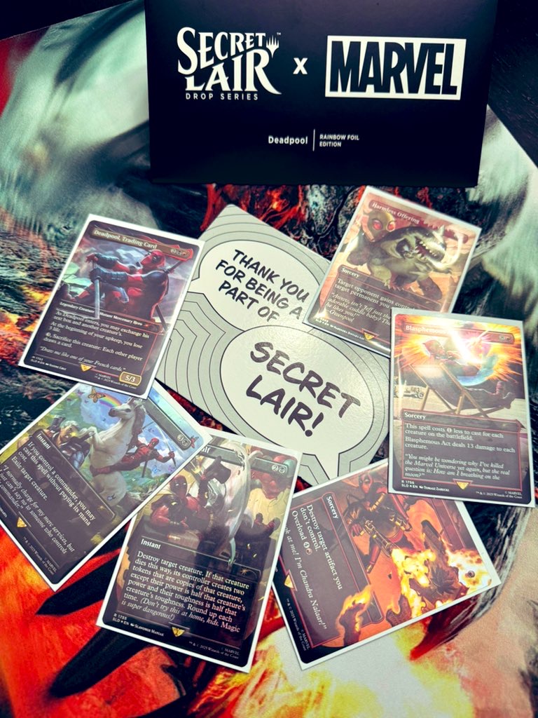 MTG Secret Lair Deadpool cards MTG Deadpool cards
