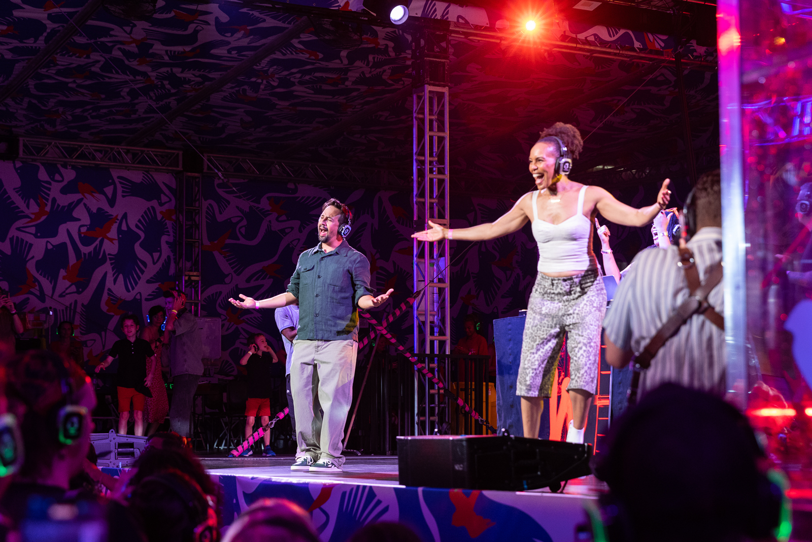 Lin-Manuel Miranda and Eisa Davis Silent Disco