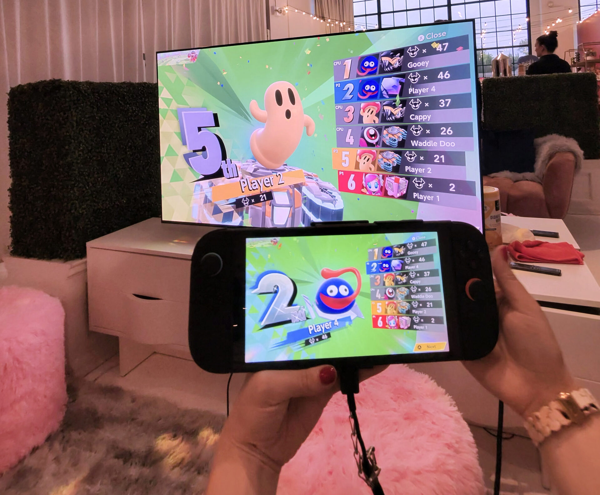 Kirby Air Riders playing kirby air riders